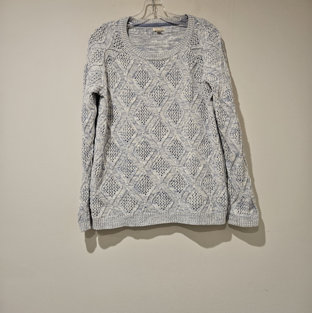 Sonoma Women's Soft Blue Textured Knit Sweater, Size XL
